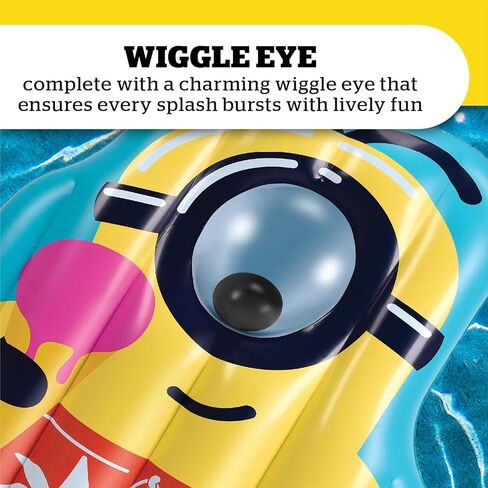 BigMouth Minions Pool Float Raft, Large Inflatable Despicable Me 4 Floatie, Fun Summer Water Toys, Licensed Minions Movie Merchandise - Summer Treat in Saudi Arabia