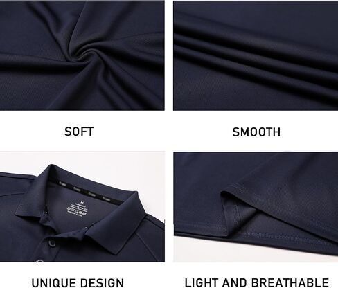 Men’s 3 Pack Polo Shirt Moisture Wicking Dry Fit Performance Athletic Short Sleeve Golf Shirt,0427,Black Grey Navy,5XL in Saudi Arabia