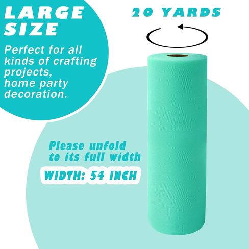 Tulle Fabric Rolls 54 inch by 20 Yards Black Tulle Bolt for Wedding Decorations Party Baby Shower Table Skirt Tutu DIY Decor in Saudi Arabia