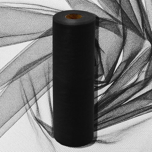 Tulle Fabric Rolls 54 inch by 20 Yards Black Tulle Bolt for Wedding Decorations Party Baby Shower Table Skirt Tutu DIY Decor in Saudi Arabia