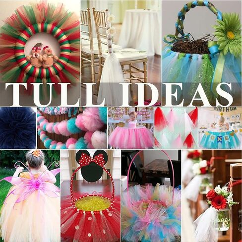 Tulle Fabric Rolls 54 inch by 20 Yards Black Tulle Bolt for Wedding Decorations Party Baby Shower Table Skirt Tutu DIY Decor in Saudi Arabia