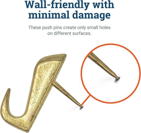 10 Pcs Push Pin Hooks 20 Lbs Capacity Pins for Picture Hanging in Saudi Arabia