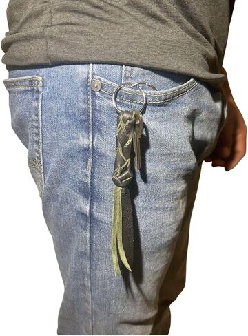 سلسلة مفاتيح من جلد الغنم الأمريكي الأصلي منسوجة يدويًا على طراز رعاة البقر الأمريكي in Kuwait