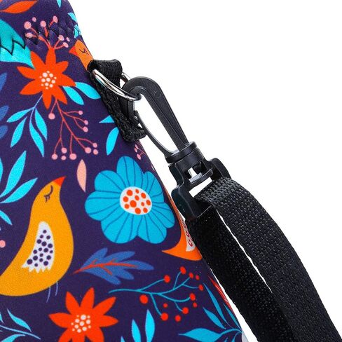 AMARY 500ML Neoprene Water Bottle Carrier Bag with Adjustable Shoulder Strap,Insulated Water Bottle Cover for Stainless Steel/Glass/Plastic Bottles 16.9OZ (Dinosaur) in Saudi Arabia