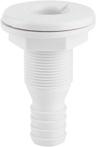 Thru Hull Bilge Fitting, 1in Nylon Plastic Marine Thru Hull Bilge Pump Hose Aerator Fitting for Boat Yacht Sail RV Camper Van in Kuwait