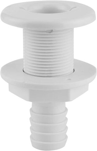 Thru Hull Bilge Fitting, 1in Nylon Plastic Marine Thru Hull Bilge Pump Hose Aerator Fitting for Boat Yacht Sail RV Camper Van in Kuwait