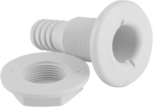Thru Hull Bilge Fitting, 1in Nylon Plastic Marine Thru Hull Bilge Pump Hose Aerator Fitting for Boat Yacht Sail RV Camper Van in Kuwait