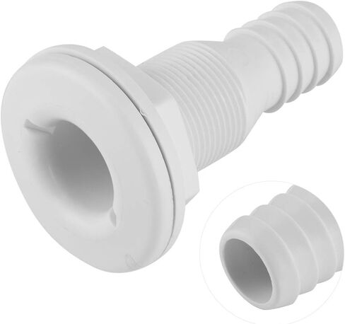 Thru Hull Bilge Fitting, 1in Nylon Plastic Marine Thru Hull Bilge Pump Hose Aerator Fitting for Boat Yacht Sail RV Camper Van in Kuwait