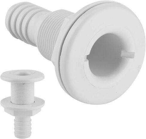 Thru Hull Bilge Fitting, 1in Nylon Plastic Marine Thru Hull Bilge Pump Hose Aerator Fitting for Boat Yacht Sail RV Camper Van in Kuwait