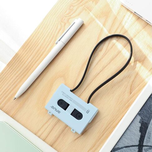 Portable iPhone Charger Cable [USB-C to Lightning] MFi Certified & Cell Phone Stand (Baby Blue) in Saudi Arabia