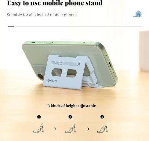 Portable iPhone Charger Cable [USB-C to Lightning] MFi Certified & Cell Phone Stand (Baby Blue) in Saudi Arabia