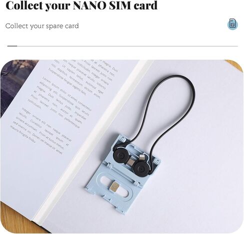 Portable iPhone Charger Cable [USB-C to Lightning] MFi Certified & Cell Phone Stand (Baby Blue) in Saudi Arabia