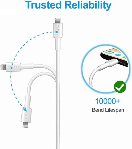 USB C to Lightning Cable 3ft, [Apple MFi Certified] 3.3ft iPhone PD Charger Compatible with iPhone 13/13 Pro Max/12/11/X/XS/XR/XS/8 Plus, iPad Air/Air Pods, Supports Power Delivery in Saudi Arabia