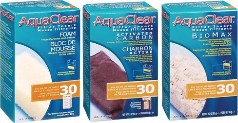 Aquaclear 20 Aquaclear 30 Aquaclear 50 Aquaclear 70 Aquaclear 110 حزمة صيانة وسائط الفلتر المعلقة على الظهر (كمية تكفي لمدة 3 أشهر) رغوة الكربون النشطة بيوماكس (أكواكلير 20 حزمة) in Saudi Arabia