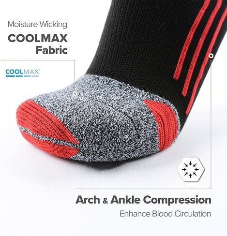 جوارب الجري Coolmax للرجال - بدون بثرة، بدون درزات عند أصابع القدم، جوارب مبطنة - جوارب ضغط ماصة للرطوبة للكاحل in Saudi Arabia