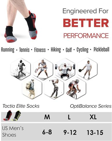 جوارب الجري Coolmax للرجال - بدون بثرة، بدون درزات عند أصابع القدم، جوارب مبطنة - جوارب ضغط ماصة للرطوبة للكاحل in Saudi Arabia