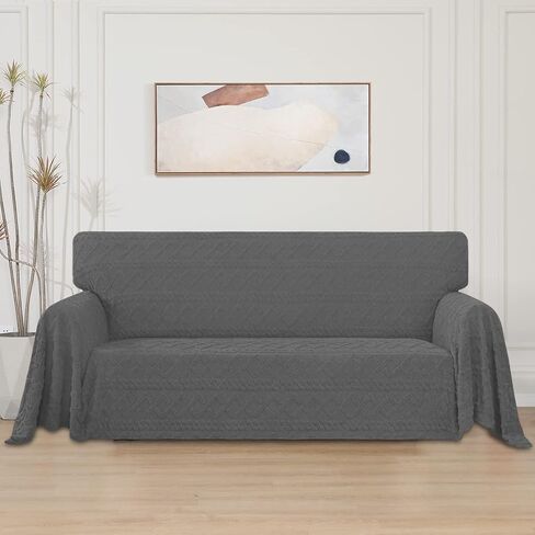 Easy-Going 80X133 inches Halloween Sofa Cover, Jacquard Velvet Oversized Couch Slipcover for 3 Cushion Couch, L Shape Sectional Covers for Dogs, Washable Sofa Blanket, Furniture Protector in Kuwait