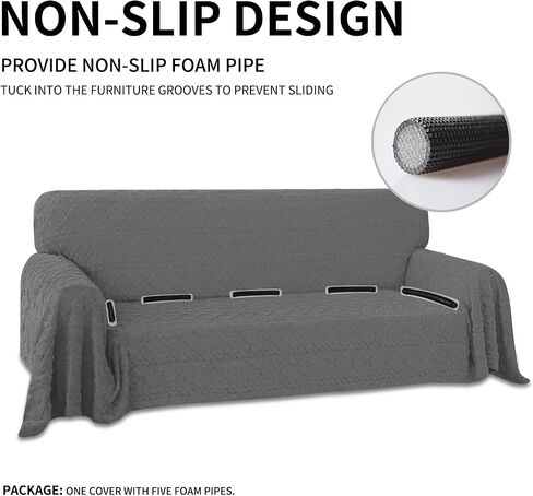 Easy-Going 80X133 inches Halloween Sofa Cover, Jacquard Velvet Oversized Couch Slipcover for 3 Cushion Couch, L Shape Sectional Covers for Dogs, Washable Sofa Blanket, Furniture Protector in Kuwait