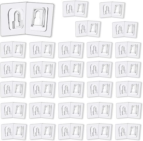 30 زوجًا من خطافات الحائط اللاصقة مزدوجة الجوانب، خطافات ذاتية اللصق شفافة، خطافات لاصقة مقاومة للماء للمطبخ والحمام والمكتب in Kuwait