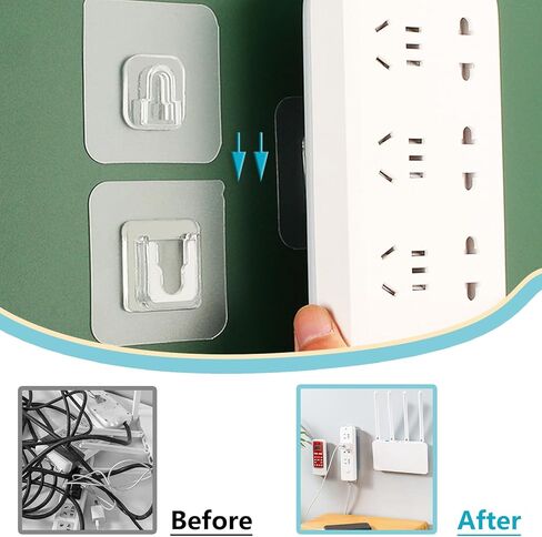 30 زوجًا من خطافات الحائط اللاصقة مزدوجة الجوانب، خطافات ذاتية اللصق شفافة، خطافات لاصقة مقاومة للماء للمطبخ والحمام والمكتب in Kuwait