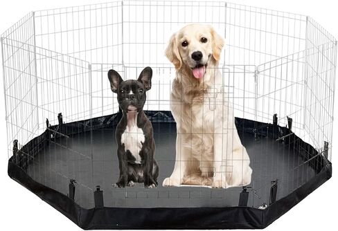 وسادة سفلية لروضة الكلاب، تناسب 24 بوصة 8 لوحات معدنية مثمنة منتظمة لروضة الحيوانات الأليفة، مانعة للتسرب وسهلة التنظيف (قلمة اللعب غير متضمنة) in Kuwait