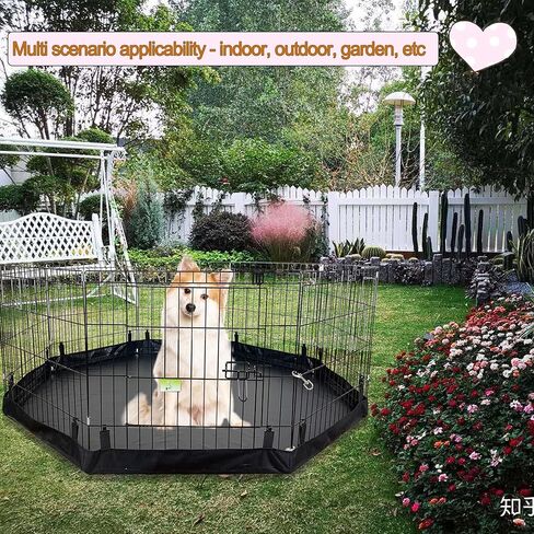 وسادة سفلية لروضة الكلاب، تناسب 24 بوصة 8 لوحات معدنية مثمنة منتظمة لروضة الحيوانات الأليفة، مانعة للتسرب وسهلة التنظيف (قلمة اللعب غير متضمنة) in Kuwait