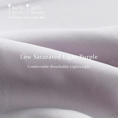 حمالات صدر لاسلكية مموجة للنساء، حمالات صدر مريحة بدون أسلاك مع دعم بدون خياطة برقبة على شكل حرف V للسيدات، حمالات صدر مريحة - أرجواني، مقاس XL in Kuwait