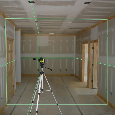 Firecore Laser Level 3 X 360 Self Leveling، أداة ليزر لمحاذاة الخطوط المتقاطعة للشعاع الأخضر مع 3 إعدادات سطوع، تصنيف IP54، بطاريتان قابلتان لإعادة الشحن ودعامة مدمجة (F95T-XG) in Kuwait
