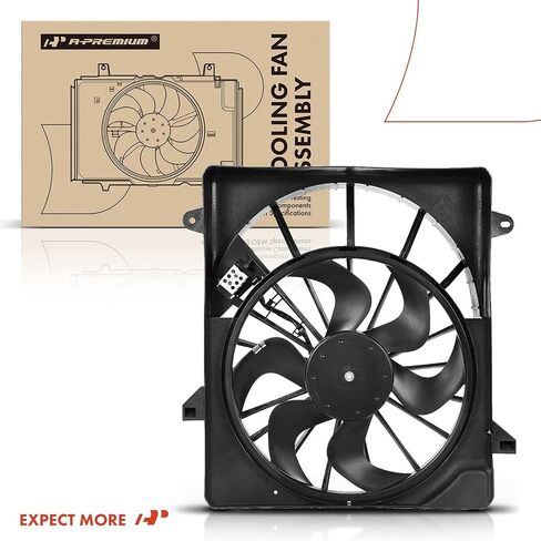 مجموعة مروحة تبريد رادياتير المحرك A-Premium متوافقة مع موديلات مختارة من Jeep - Liberty 2008 2009 2010 2011 2012، 3.5L 3.7L in Saudi Arabia