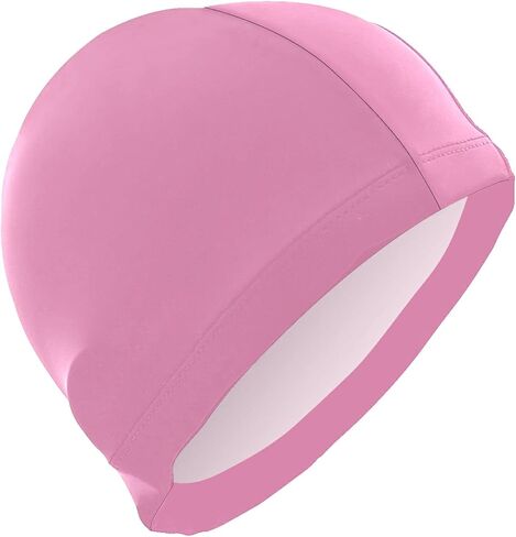 Swimming Cap Pure Color Unisex Adult Swim Cap Polyester in Saudi Arabia