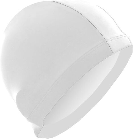 Swimming Cap Pure Color Unisex Adult Swim Cap Polyester in Saudi Arabia
