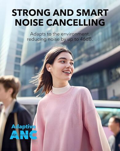 Soundcore A30i by Anker, Smart Noise Cancelling Earbuds, Lipstick-Shaped Stylish Design, Tiny, Lightweight Comfort, Clear Sound, IP54, 15H Playtime in ANC Mode, Wireless Earbuds, Bluetooth 5.4 in Kuwait