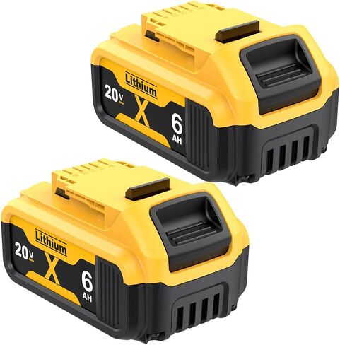 Bonadget 2Pack 6.0Ah Battery Replecement for Dewalt 20V MAX Battery Compatible with Dewalt 20V Battery DCB200 DCB205 DCB206 for 20Volt Dewalt Batteries MAX XR DCD DCF DCG Series Cordless Power Tools in Kuwait