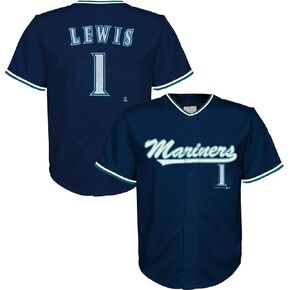 Outerstuff Kyle Lewis Seattle Mariners Navy #1 Kids Youth 4-20 Alternate Fashion Player Jersey