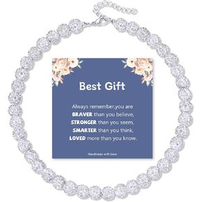 LINY Rhinestone Baseball Necklace Bling Ball Necklaces for Baseball Lovers Ice Collection Necklace Stylish Sports Accessory Gifts for Girls Boys