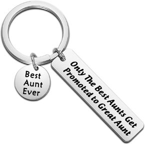 ENSIANTH Aunt Gift Uncle Gift Only The Best Aunt/Uncle Get Promoted To Great Aunt/Uncle Inspirational Jewelry for Aunt
