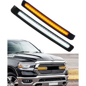 ضوء شبكة LED لـ 2023 2024 دودج رام 1500 المصد الأمامي أضواء الشواية شريط إشارات الانعطاف DRL المتتابعة رام 1500 2019-2022 الملحقات، قطعتان in Kuwait