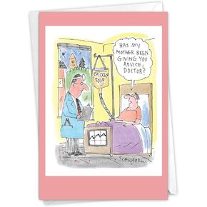 NobleWorks - Funny Get Well Greeting Card with 5 x 7 Inch Envelope (1 Card) Small Pinch C9593GWG