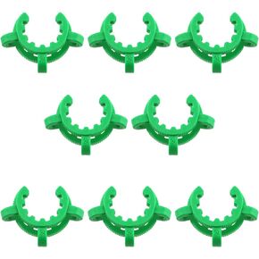 E-outstanding 8Pcs Plastic Lab Keck Clamps for 24/29 24/40 Joint Glass Standard Conical Interface Clip Ground Glass Joint Laboratory Accessory, 24mm Green