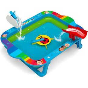 Delta Children CoComelon Water Activity Table - Collapsible & Portable - Ideal for Travel - Outdoor Kids Water Sensory Table, Blue