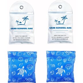 Sand Remover for Beach, 2 Piece Set Beach Sand Remover, Beach Essentials for Family, Must-Have Gift for Beach, Vacation and Camping Trips