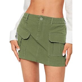 Dqbeng Cargo Mini Skirt Y2K Summer Skirts for Women Trendy Sexy Streetwear