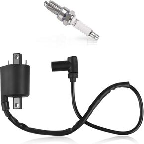 ملف الإشعال مع قابس الإشعال متوافق مع Yamaha Gas Golf Cart G2 G5 G8 G9 G11 G14 1985-1996 بديل لـ J38-82310-20-00 JF2-82310-00-00 BR8ES