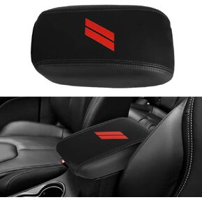 LEXLEY Center Console Pad Armrest Box Cover Waterproof Anti-Scratch Leather Protector Covers for Dodge 2013-2016 Dart-Black Stitches