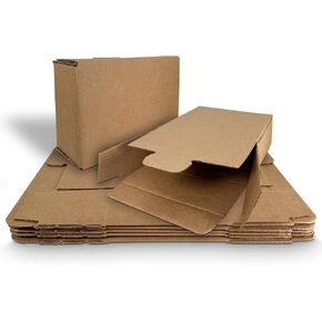 SET OF 50 - EZ Fold Shipping Box 9 x 6 x 3 Inches Small Storage Moving Boxes Strong Shipping Boxes (50), Brown in Saudi Arabia