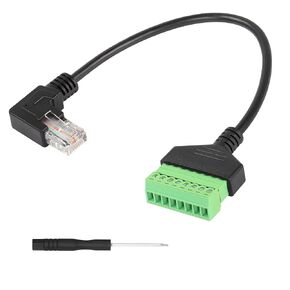 SinLoon Ethernet RJ45 Male Plug to 8 Pin Screw Terminal Block Connector for Cat7 Cat6 Cat5 Cat5e Ethernet Extender CCTV Digital DVR Network Adapter Extension Cord(Male)