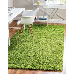 Unique Loom Solid Shag Collection Area Rug (8' x 11' Rectangle, Graphite Gray)