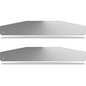 Universal Mud Flap Splash Guard Smooth Stainless Steel Weights for Semi Trailer Trucks - 4" x 24" - 2 Piece Set