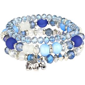 Bead Bracelets for Women Bohemian Stackable Beaded Stretch Bracelets - Boho Jewelry for Women