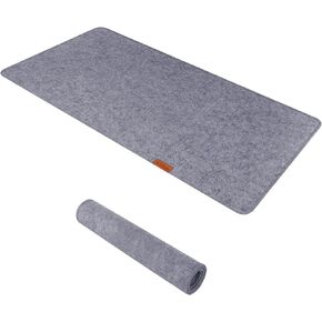 Large Felt Desk Protective Pad, 80X40cm/32''X16'' Non-Slip Felt Desk Mat Extended Gaming Mouse Pad Large Desk Pad Protector for Keyboard, Computer, Mouse, Laptop (Grey)
